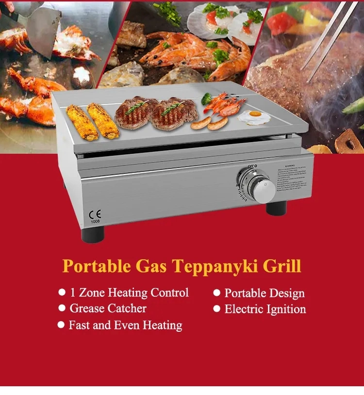 Counter Top Gas Grill Machine Outdoor Gas Griddle for Sale Near Me